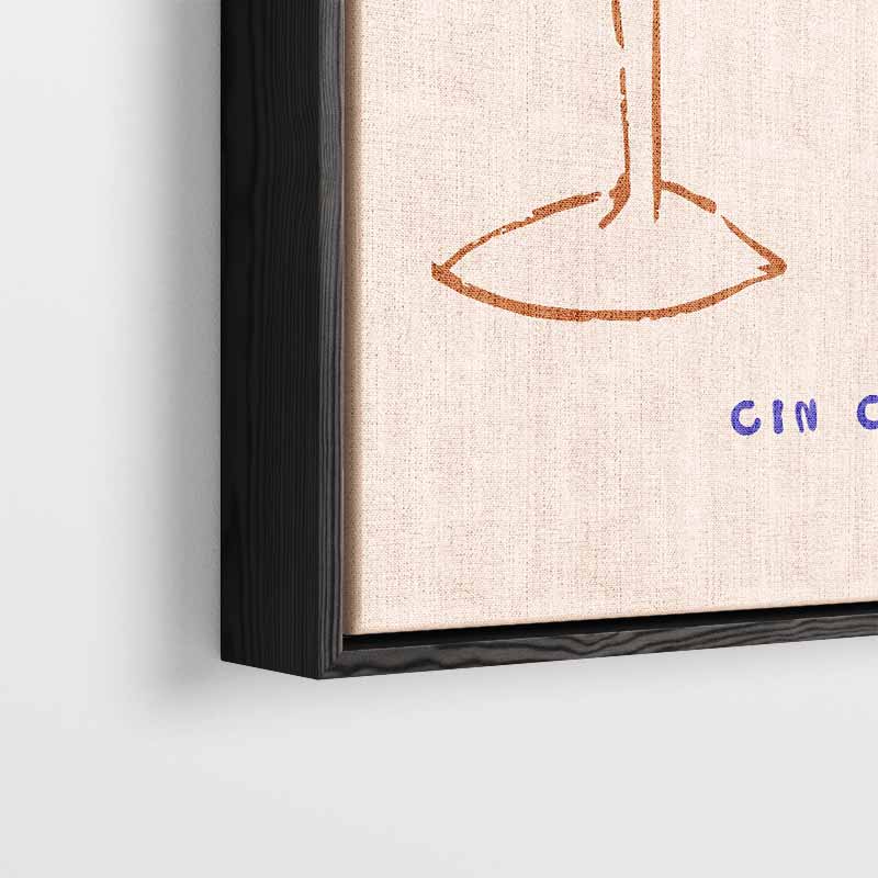 Proostende Wijnglazen Illustratie Kunstwerk-canvas-dibond-plexiglas-wanddecoratie-WallArtistic