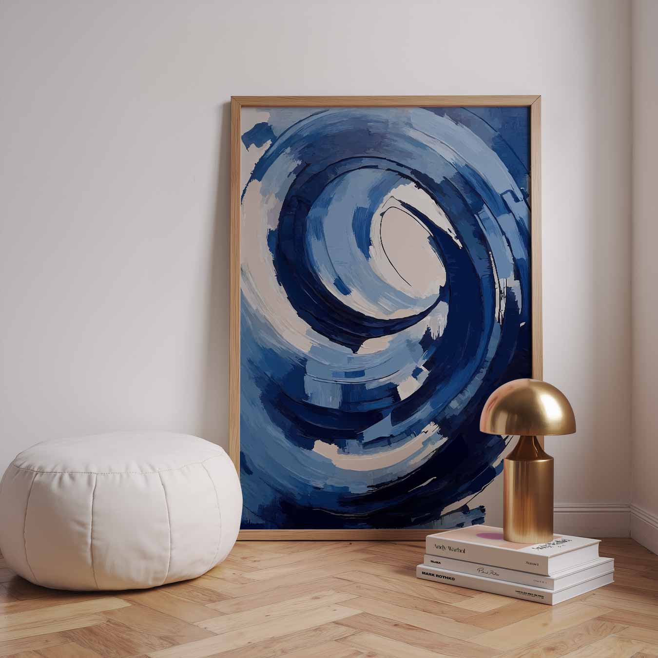 Vortex van Blauw Poster