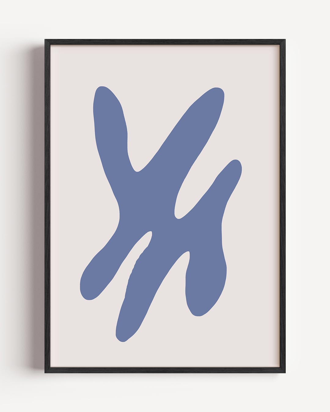 Abstracte Blauwe Golf Poster-WallArtistic