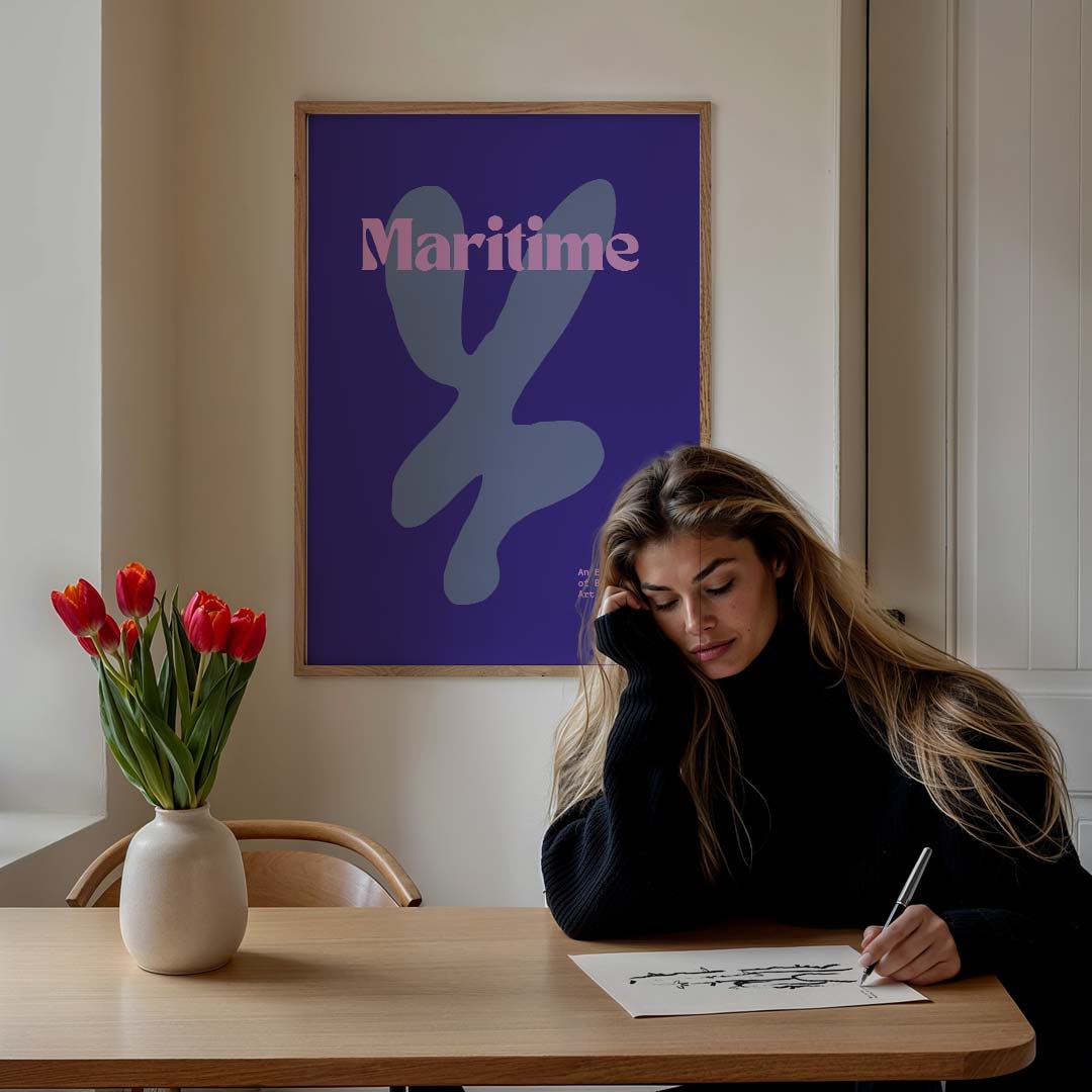 Maritieme Botanische Kunst Poster-WallArtistic