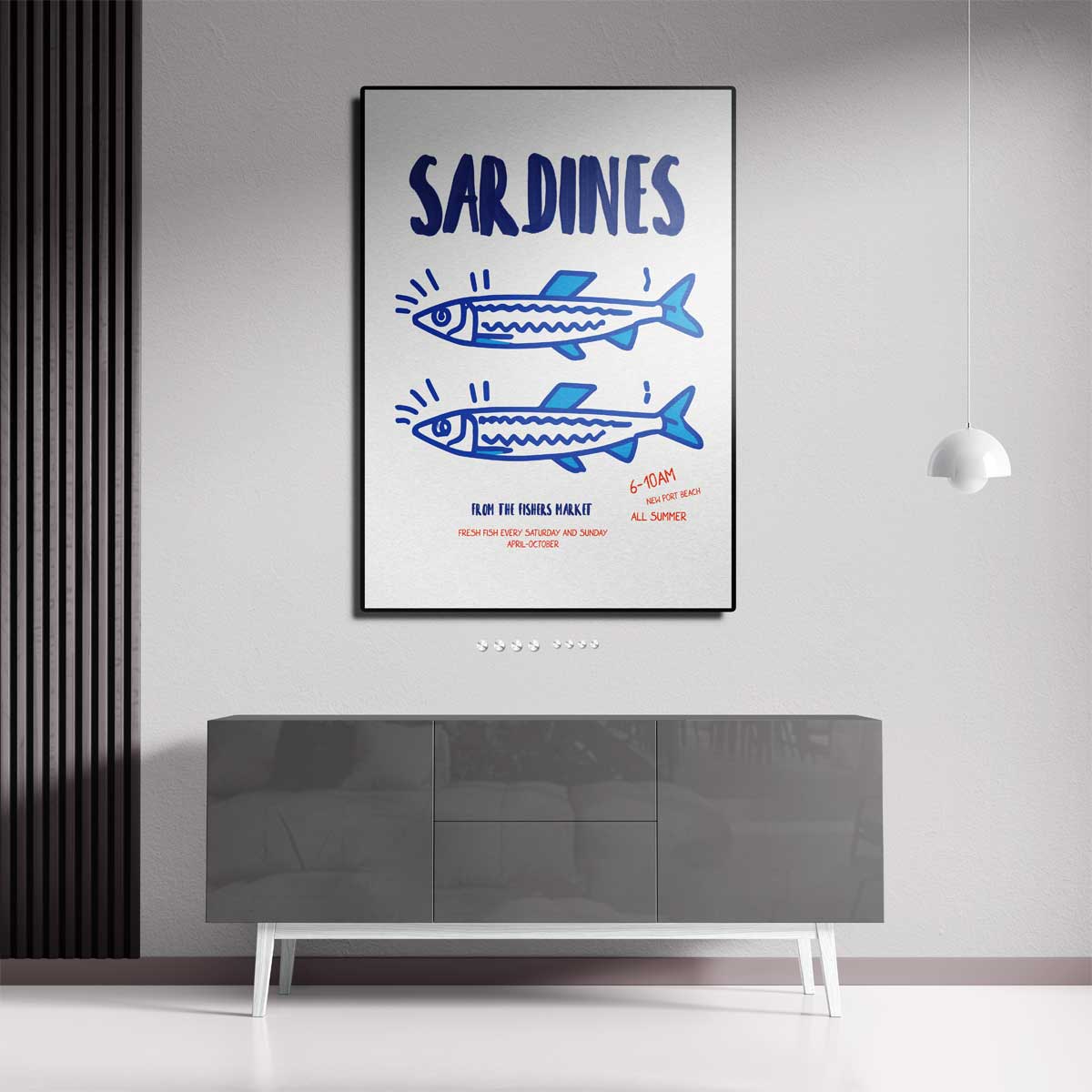Sardines Illustratie Poster