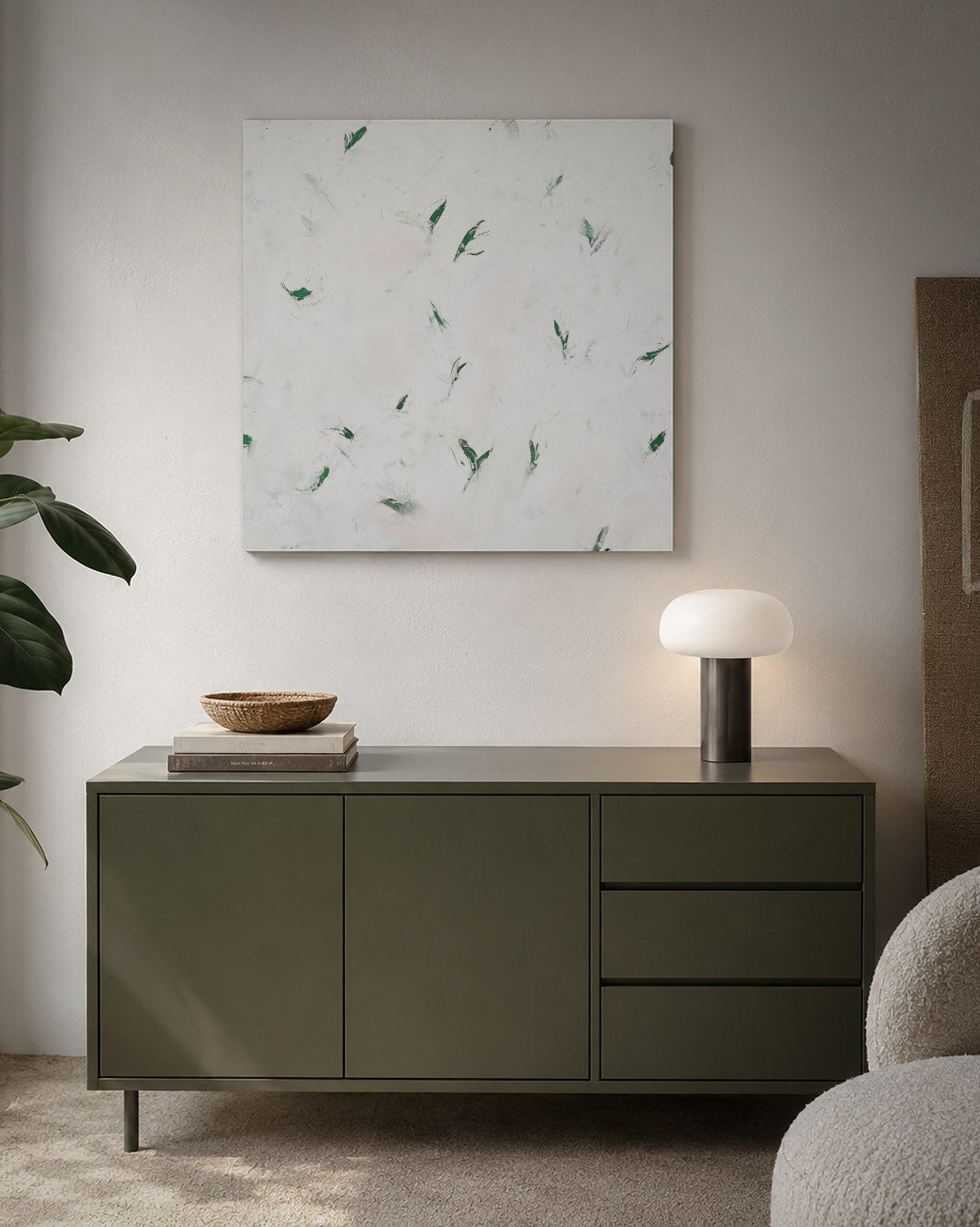 Subtiele groene accenten Kunstwerk