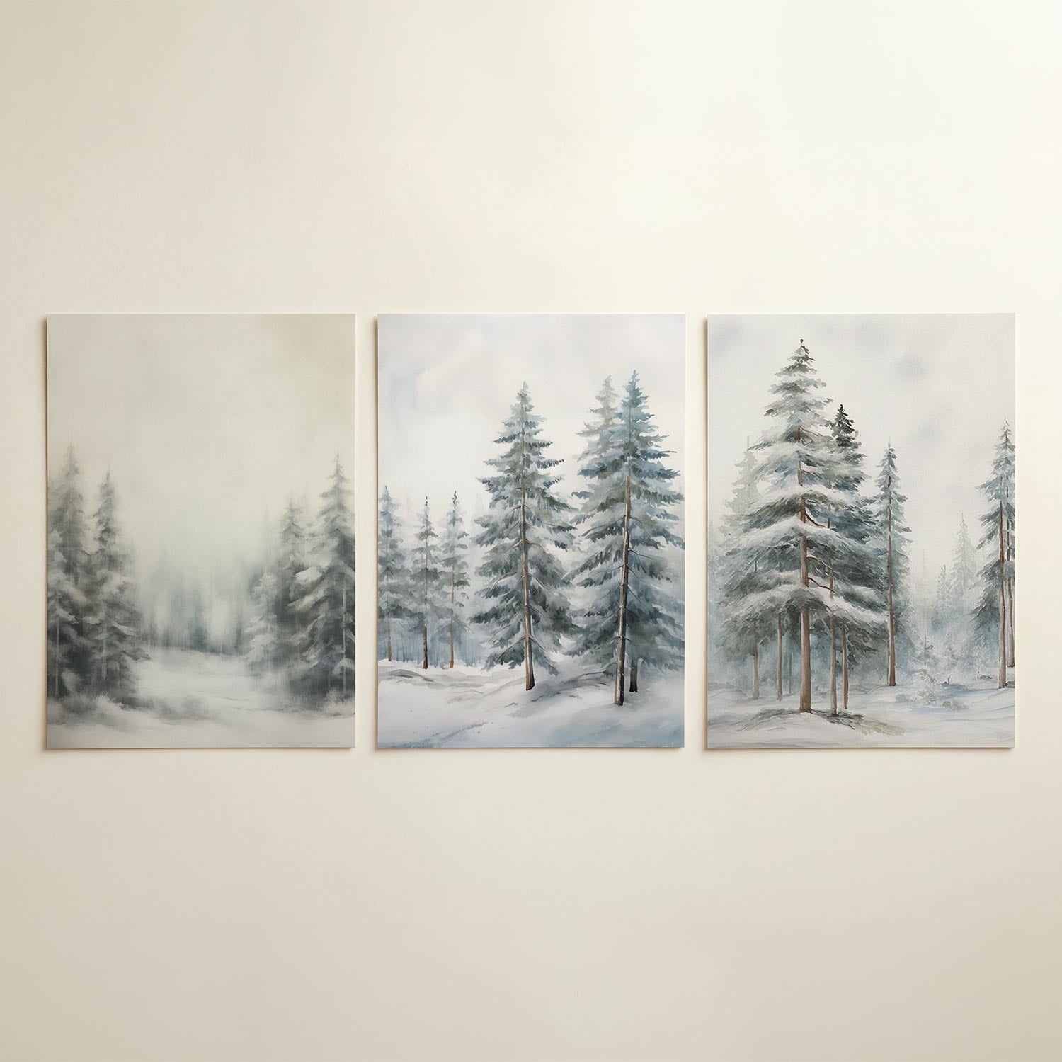Mistige boslandschap Posterset