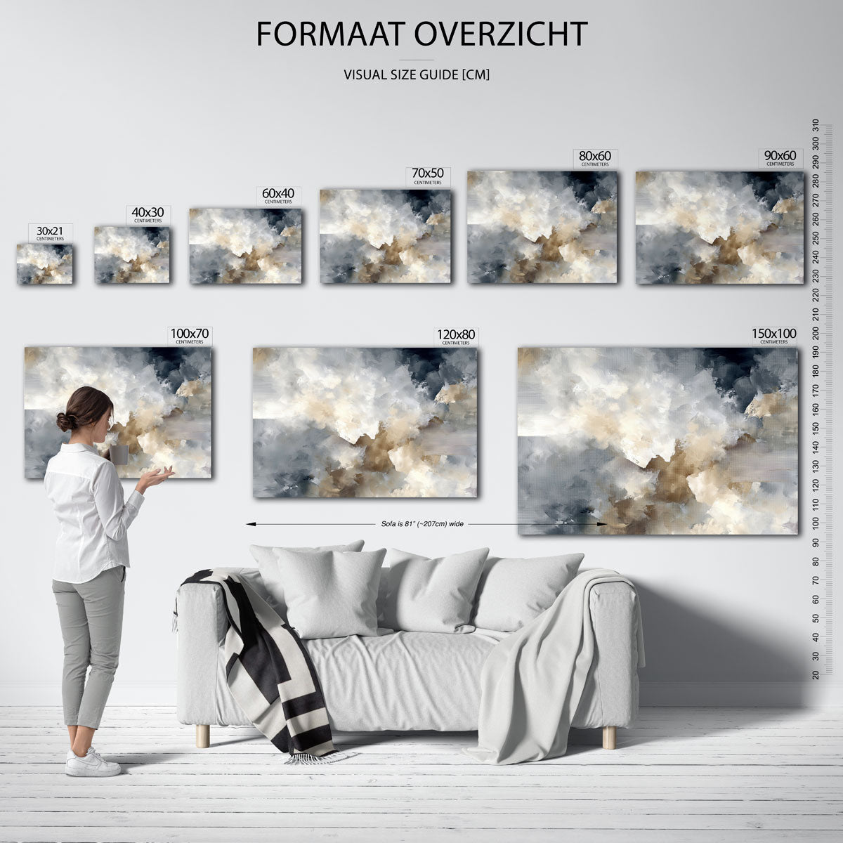 Abstracte wolken Poster