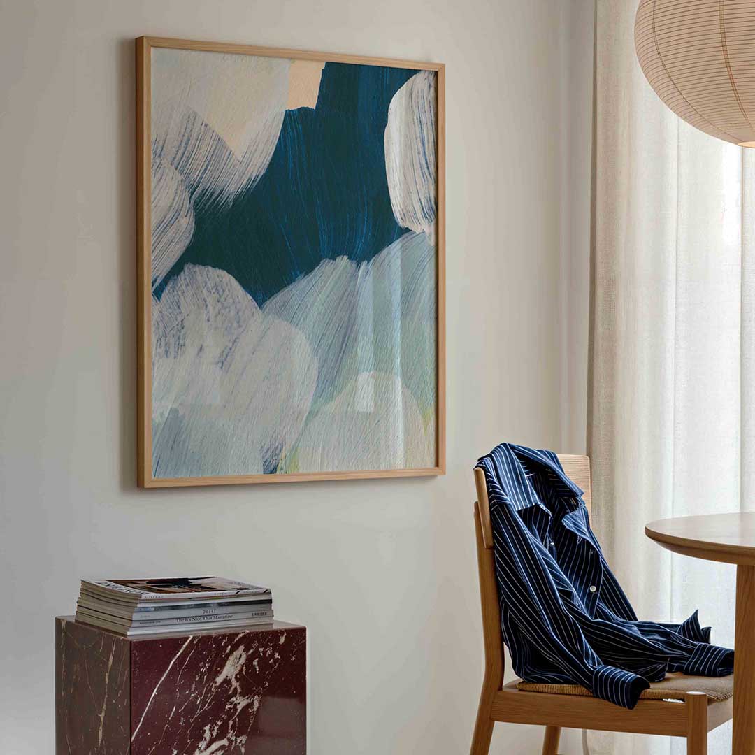 Abstracte penseelstreken Poster