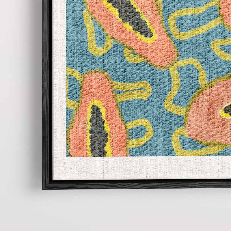 Tropische Papaya Print Kunstwerk-canvas-dibond-plexiglas-wanddecoratie-WallArtistic