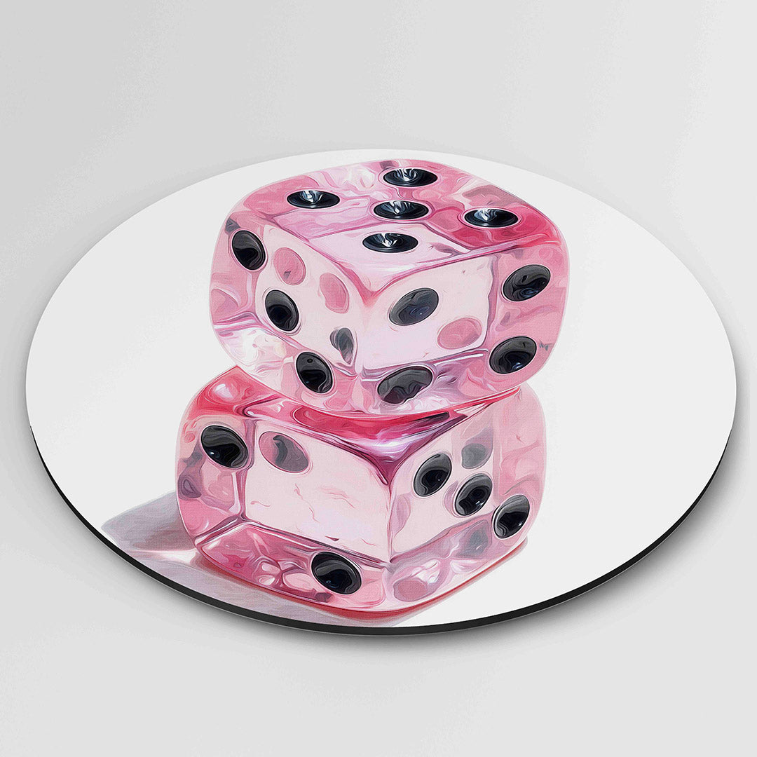 Roze dobbelstenen Muurcirkel