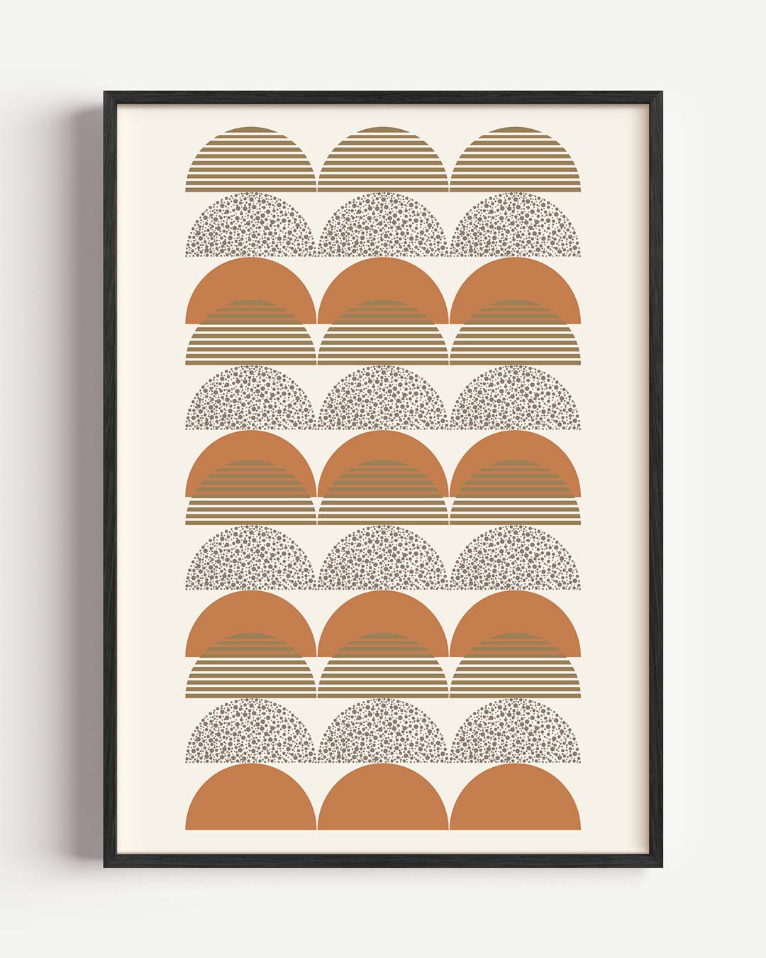 Retro Halve Cirkels Poster-WallArtistic