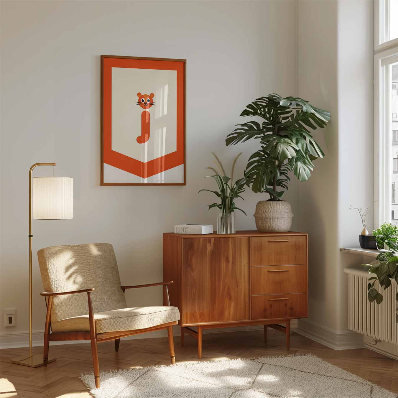 Speelse Tijger Letterposter