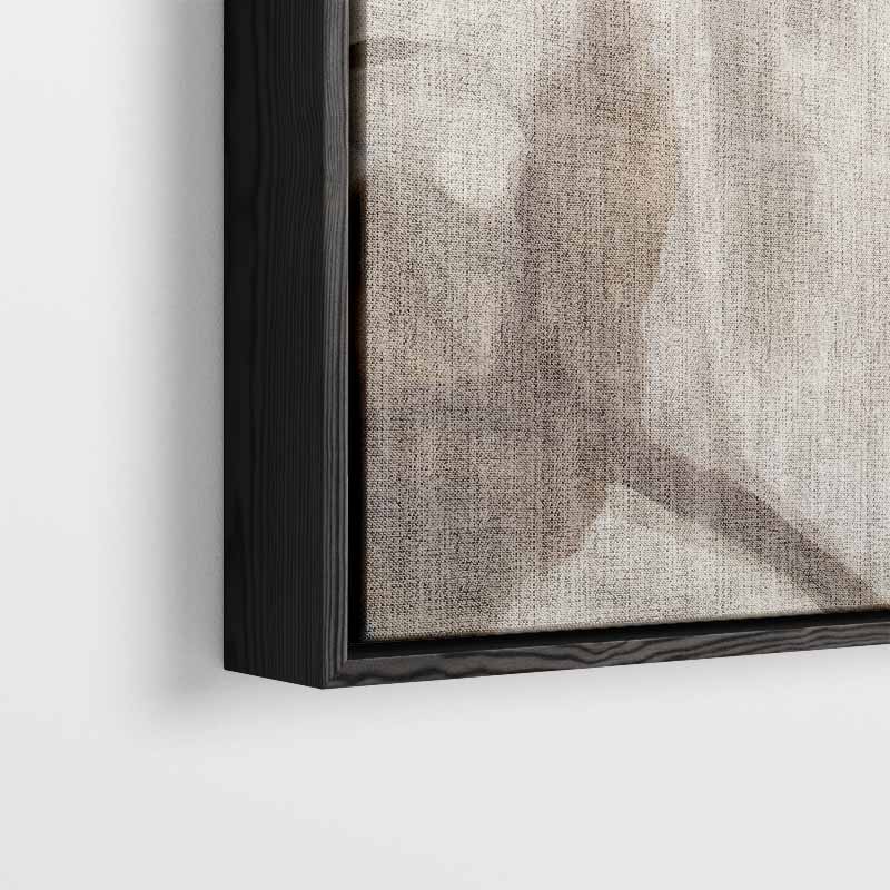 Zacht Portret met Witte Blouse Kunstwerk-canvas-dibond-plexiglas-wanddecoratie-WallArtistic