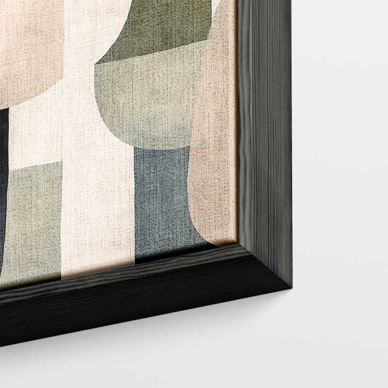Abstracte Harmonie in Aardetinten Kunstwerk-canvas-dibond-plexiglas-wanddecoratie-WallArtistic