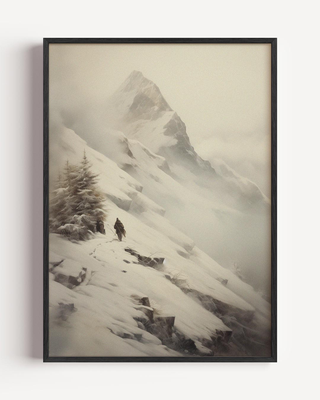 Winterse Berghike Poster-WallArtistic