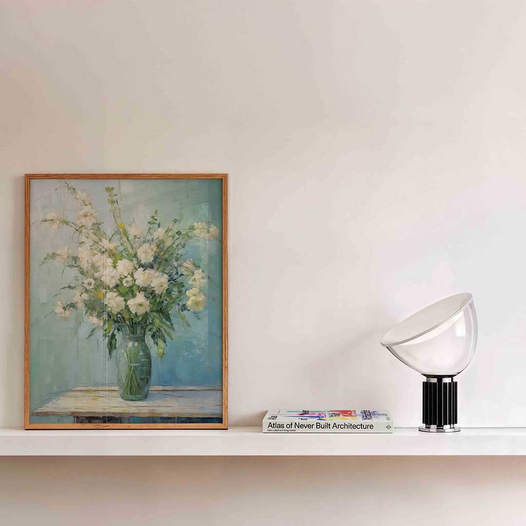 Bloemen in vaas Poster