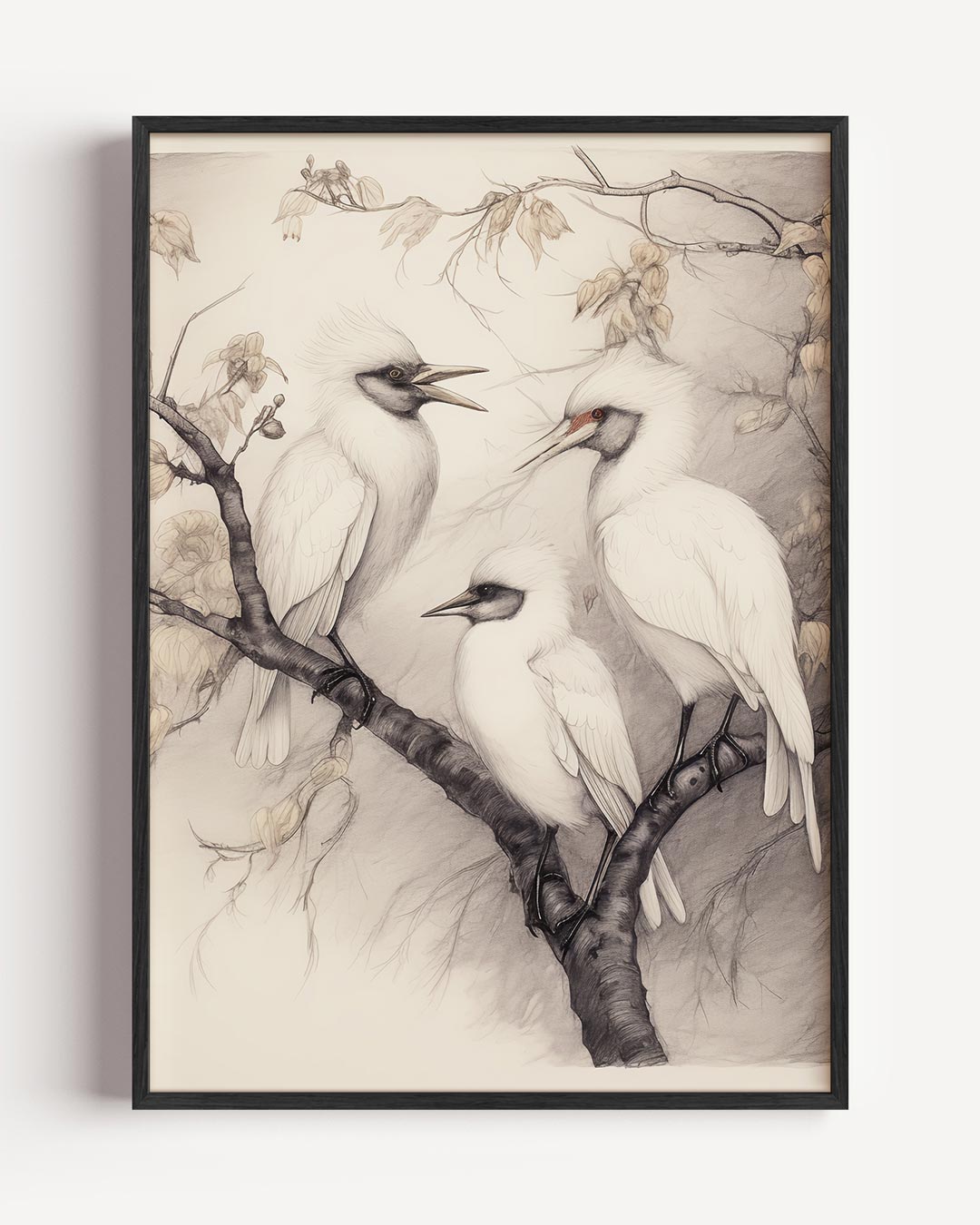 Elegante Vogel Illustratie Poster-WallArtistic