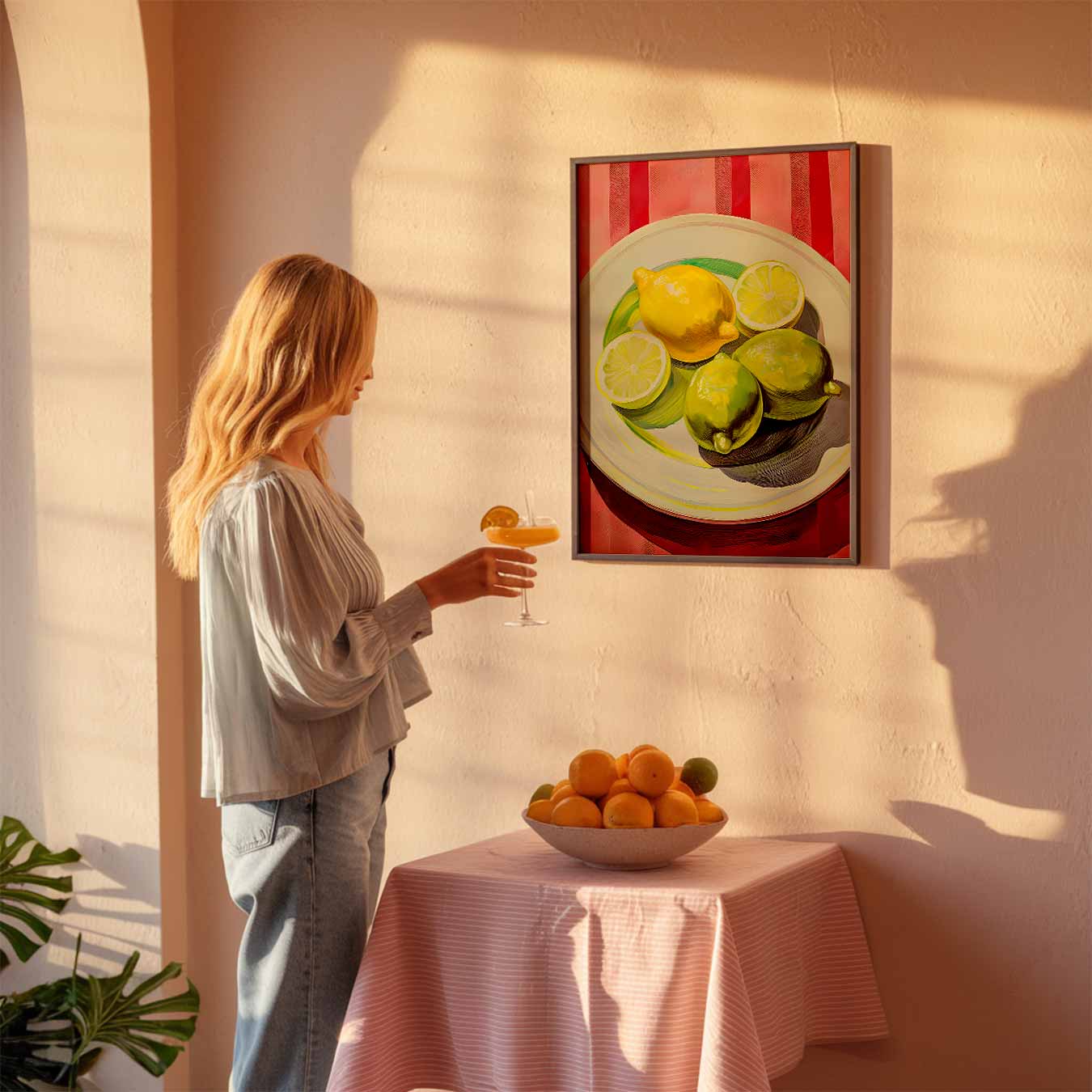 Citroenschijfje Chic Poster-WallArtistic