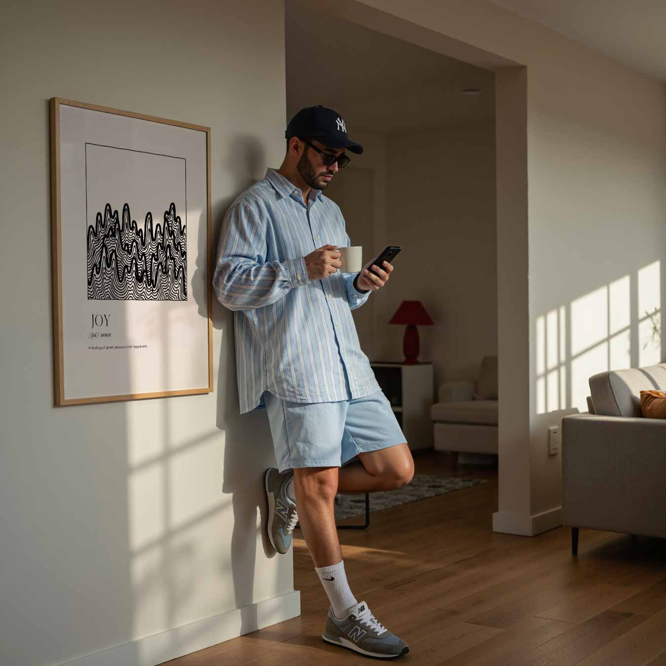 Joyful Lines Poster-WallArtistic