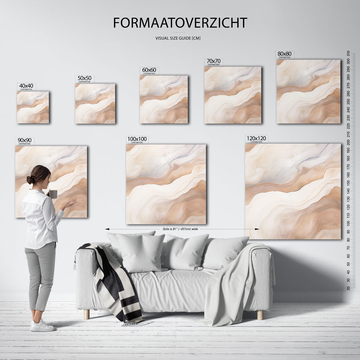 Golvende lijnen Poster