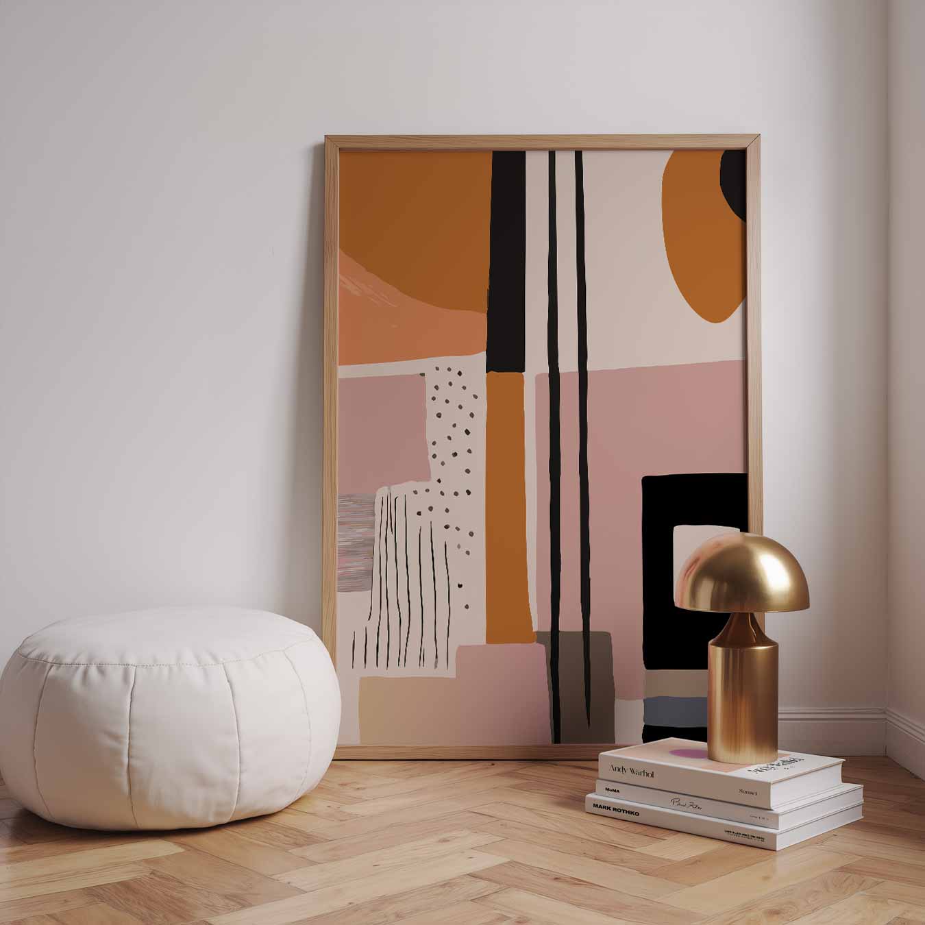Abstracte Stijlvolle Wanddecoratie Poster