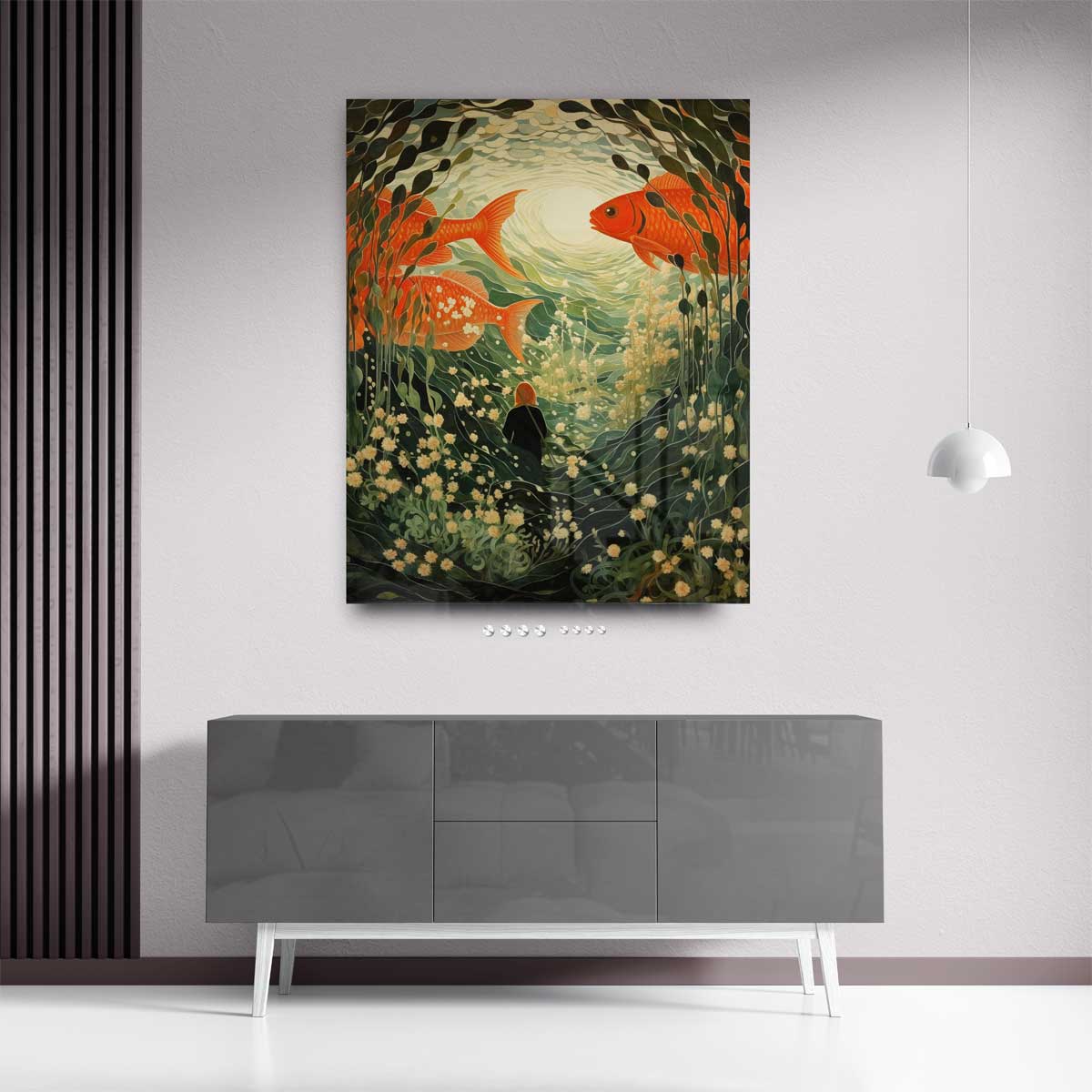Onderwater Fantasie Kunstwerk-canvas-dibond-plexiglas-wanddecoratie-WallArtistic