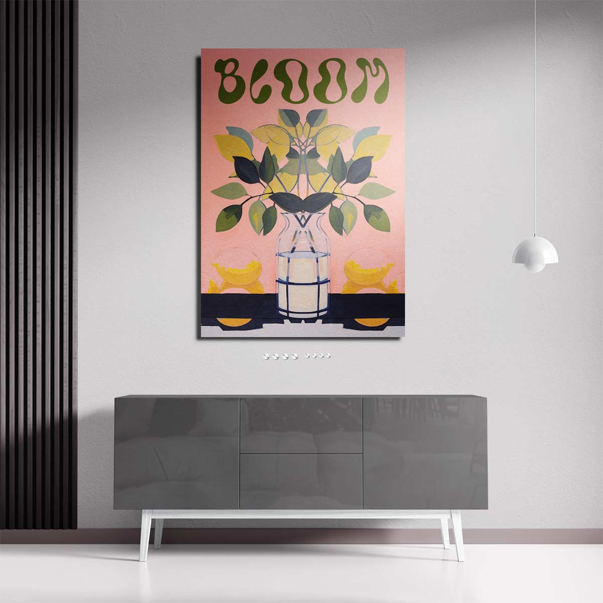 Bloemrijke Reflectie Kunstwerk-canvas-dibond-plexiglas-wanddecoratie-WallArtistic