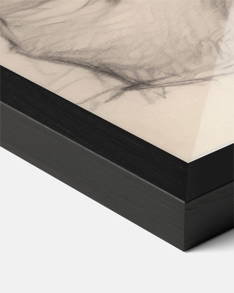 Elegante Zwart-wit Schets van Vrouw Poster-WallArtistic
