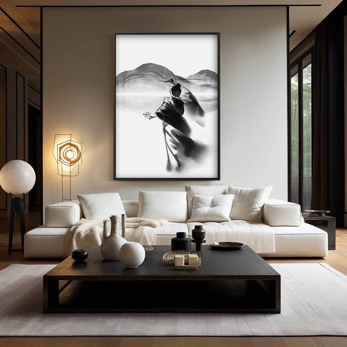 Krachtige Strijd in Stilte Kunstwerk-canvas-dibond-plexiglas-wanddecoratie-WallArtistic