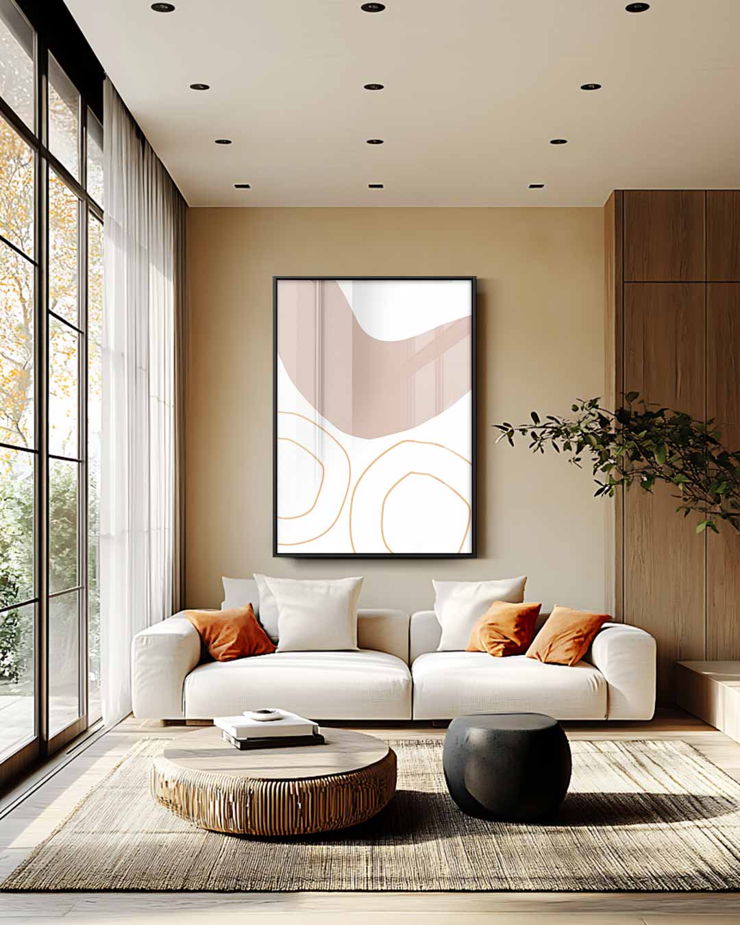 Organische Flow Wanddecoratie Kunstwerk-canvas-dibond-plexiglas-wanddecoratie-WallArtistic