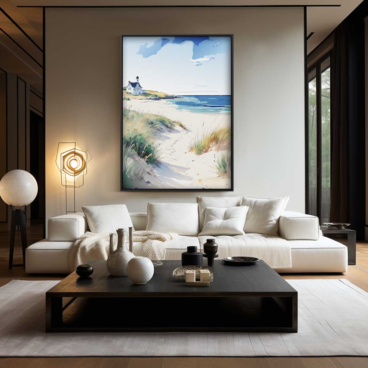 Zomer aan Zee Kunstwerk-canvas-dibond-plexiglas-wanddecoratie-WallArtistic