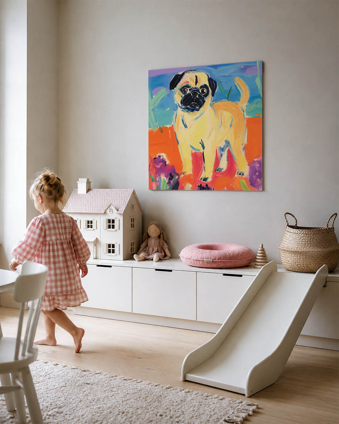 Kleurrijke hond Kunstwerk