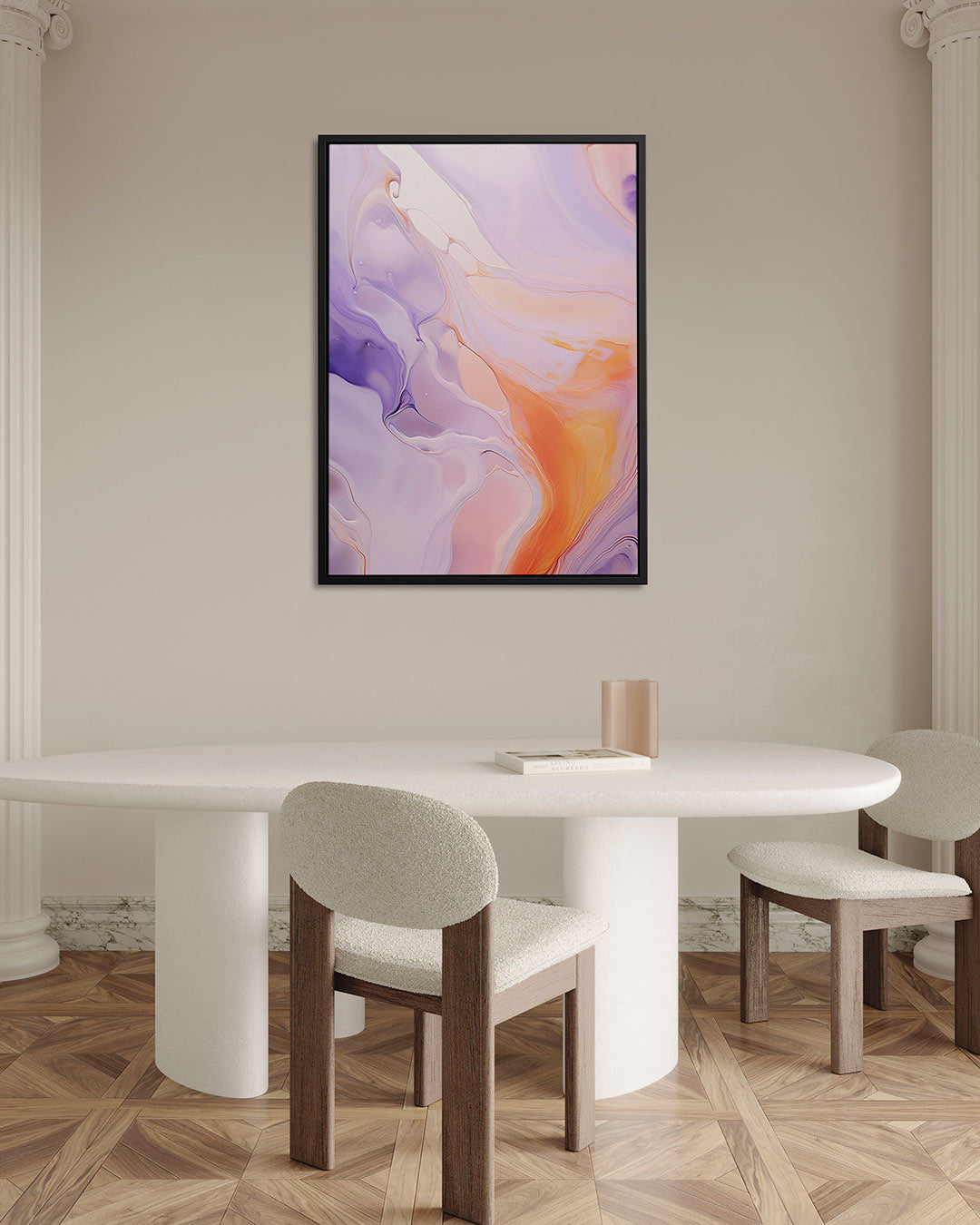 Vloeiende kleurencompositie Kunstwerk