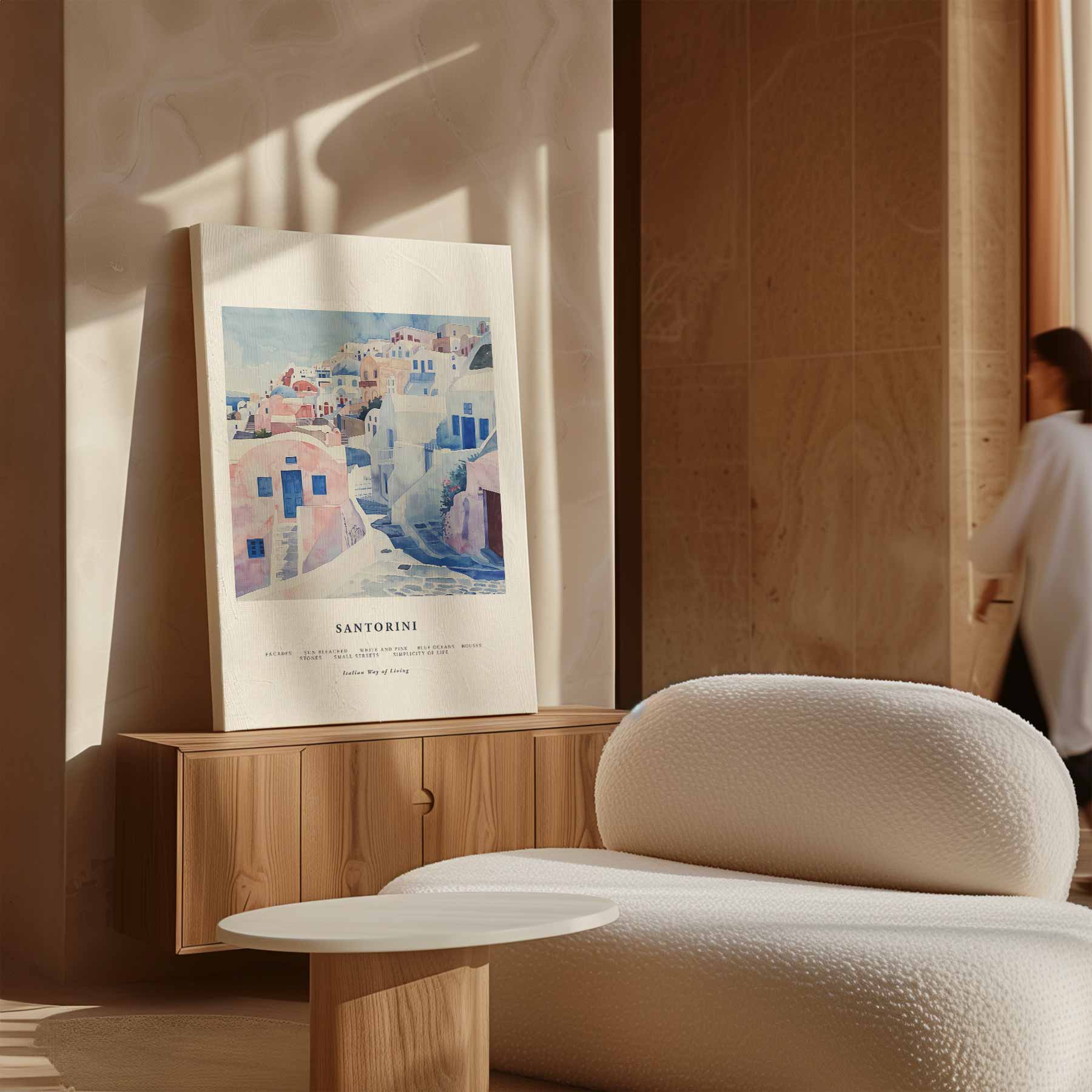 Santorini Dromen Kunstwerk-canvas-dibond-plexiglas-wanddecoratie-WallArtistic