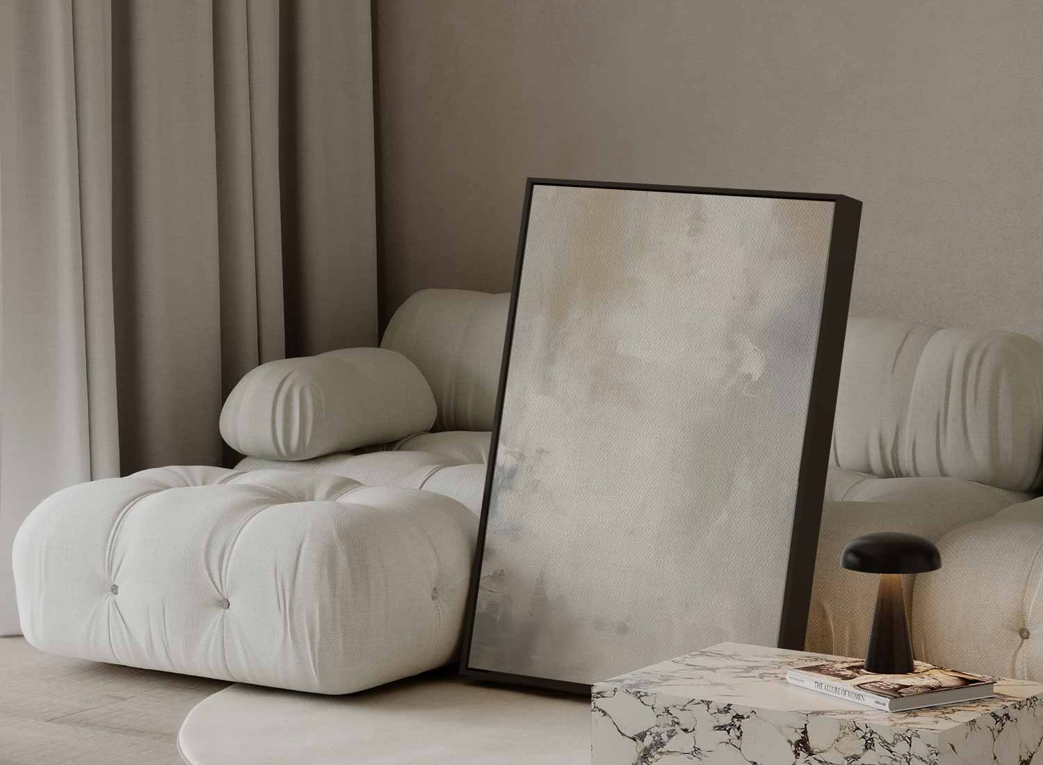 Zachte Dromen in Neutrale Tinten Kunstwerk-canvas-dibond-plexiglas-wanddecoratie-WallArtistic