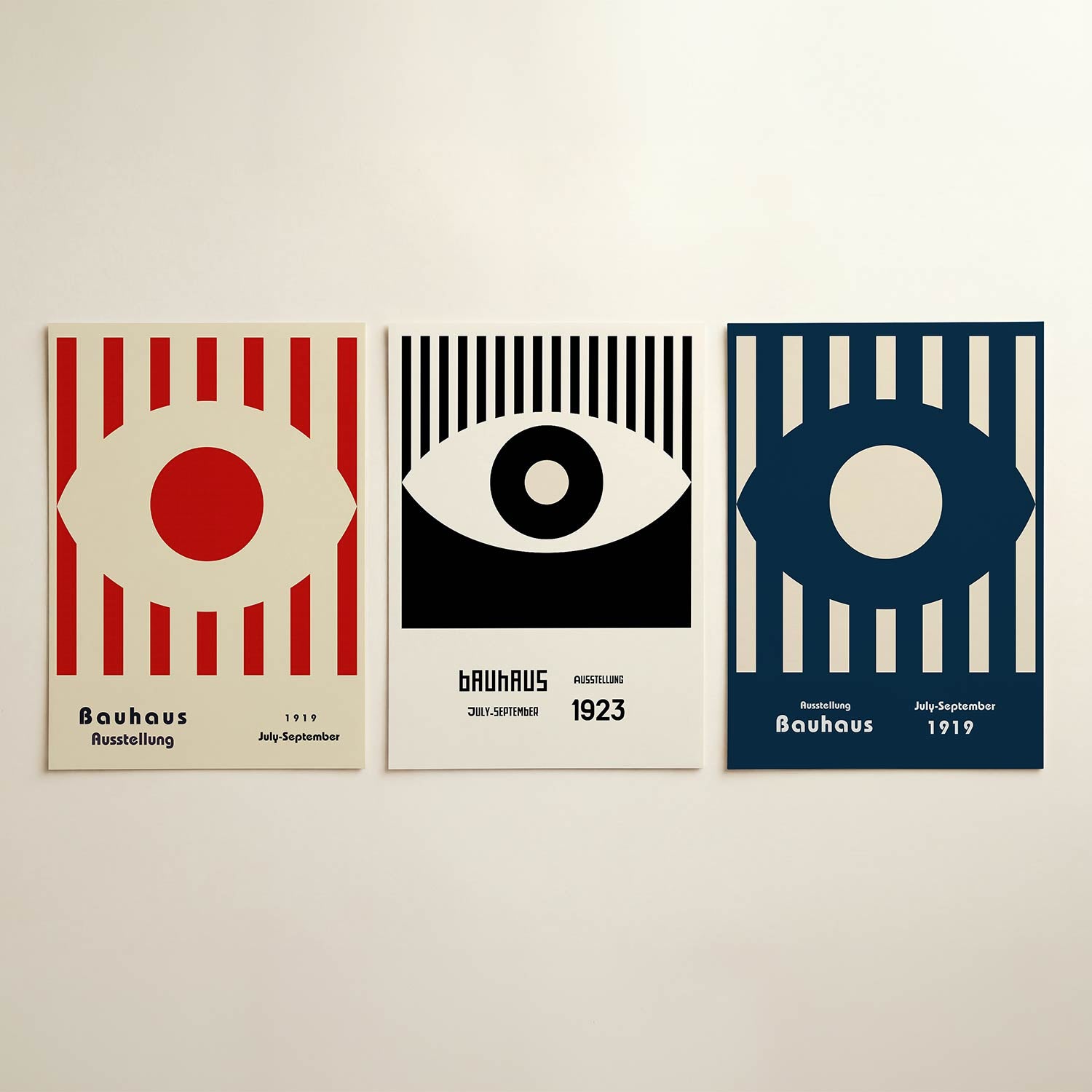 Rode cirkelpatronen Posterset