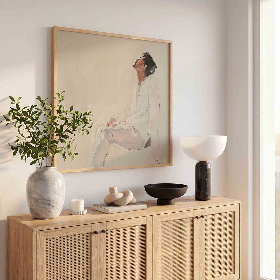 Zittende figuur Poster