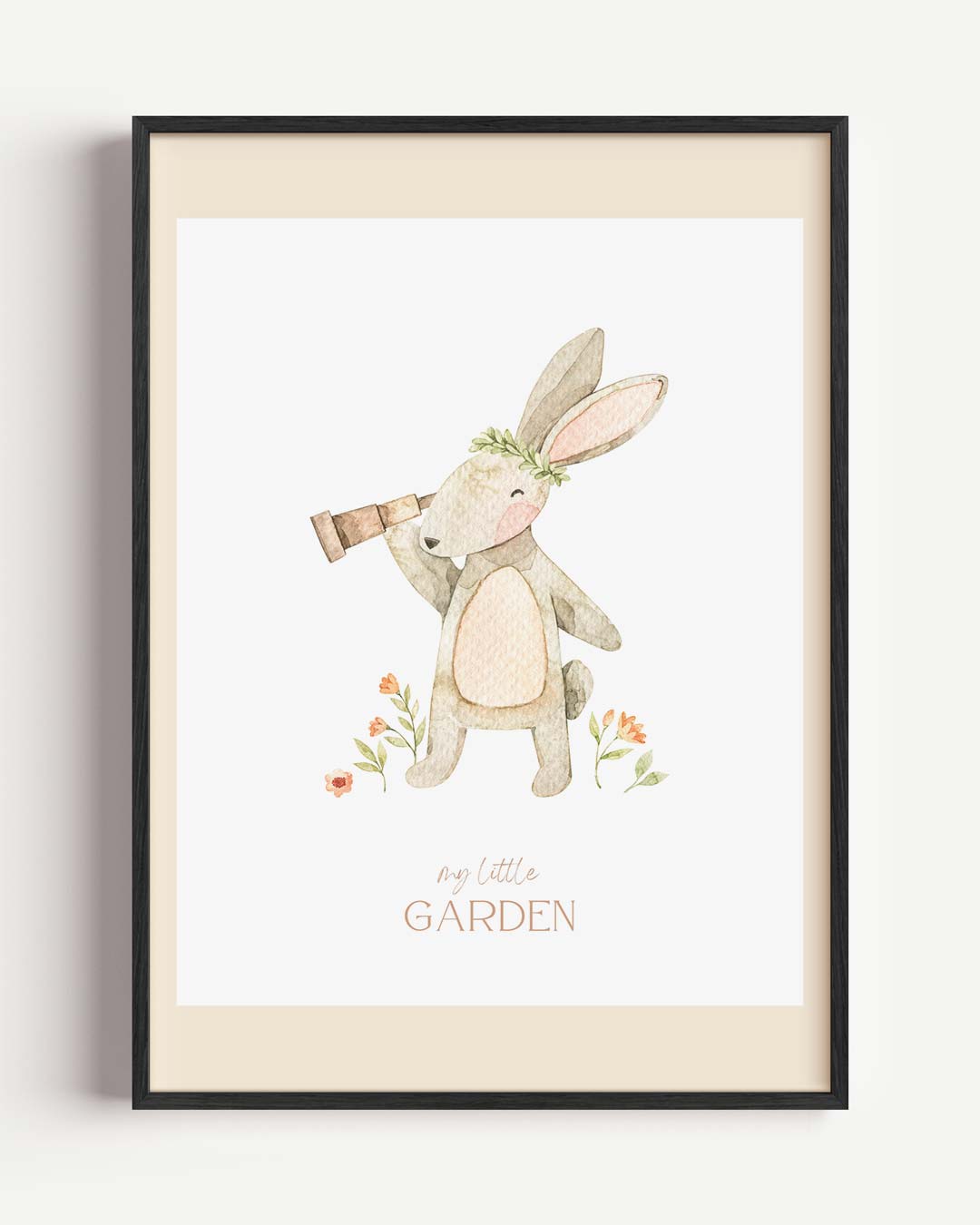 Schattige Tuin Konijn Poster-WallArtistic