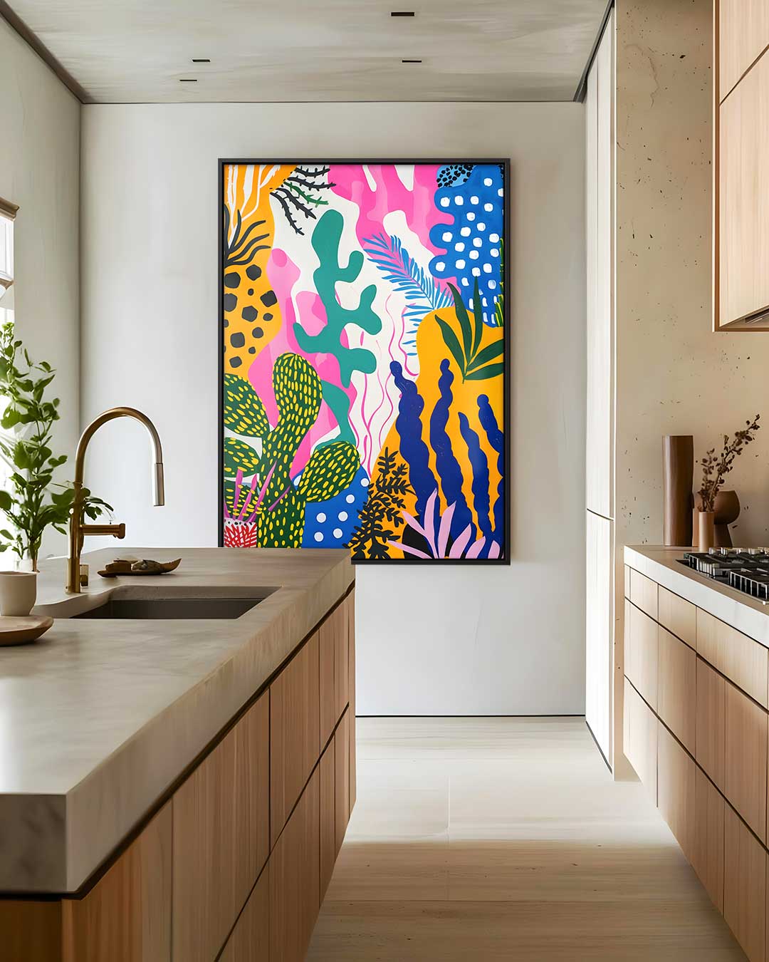 Kleurrijke Botanicus Kunstwerk-canvas-dibond-plexiglas-wanddecoratie-WallArtistic