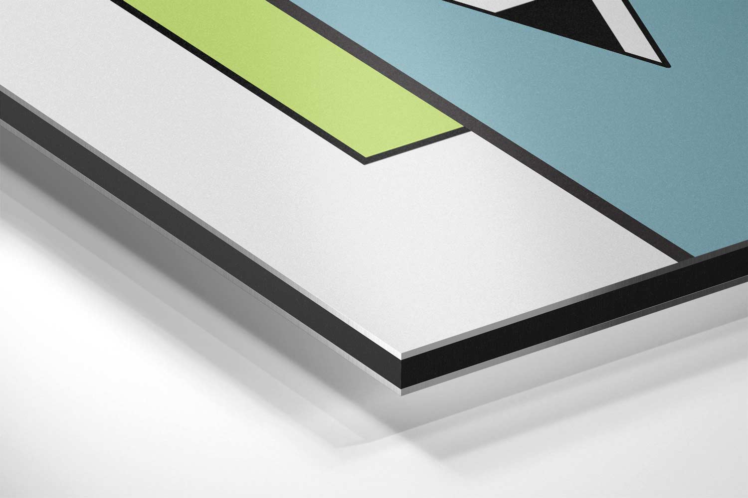 Abstracte Geometrische Compositie Kunstwerk-canvas-dibond-plexiglas-wanddecoratie-WallArtistic