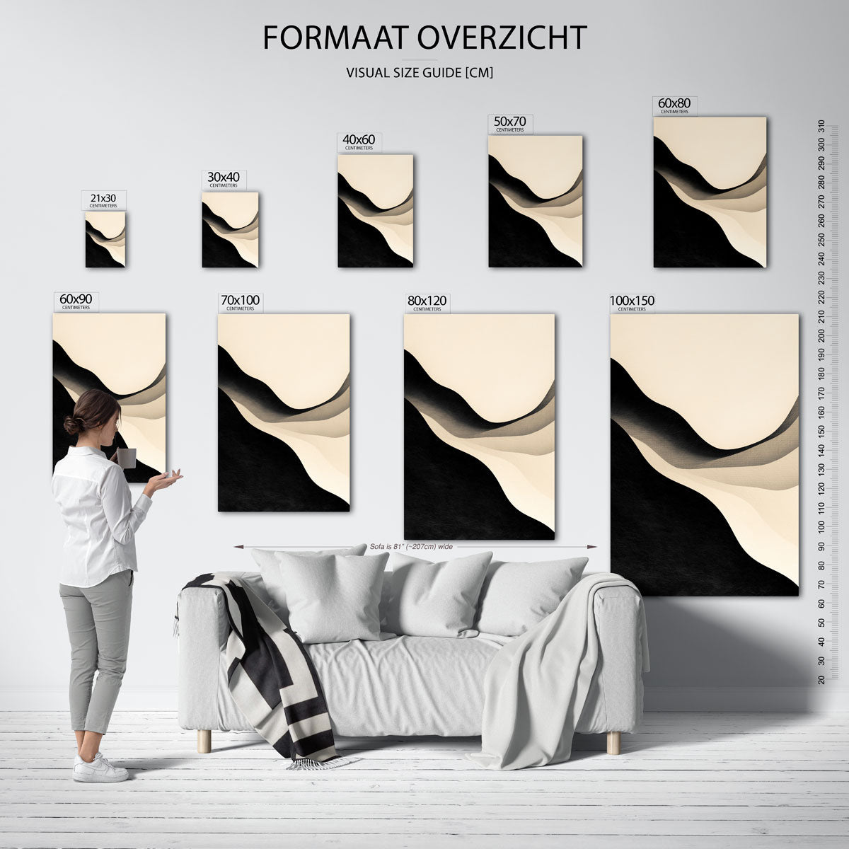 Golvende lijnen Poster