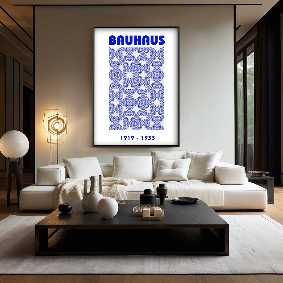 Bauhaus Cirkelpatroon Poster Kunstwerk-canvas-dibond-plexiglas-wanddecoratie-WallArtistic