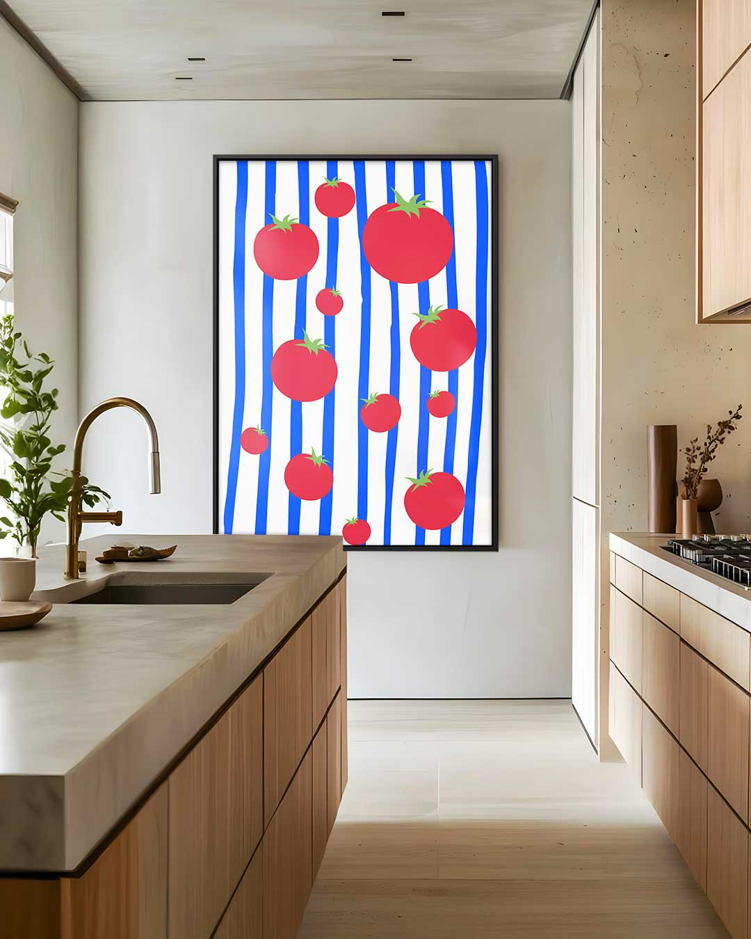 Speelse Kerstomaten Rhapsodie Kunstwerk-canvas-dibond-plexiglas-wanddecoratie-WallArtistic