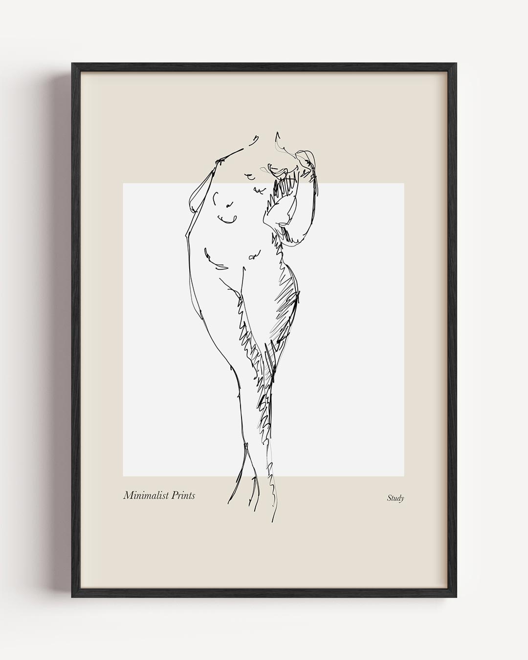 Minimalistische Lijnkunst Vrouw Poster-WallArtistic