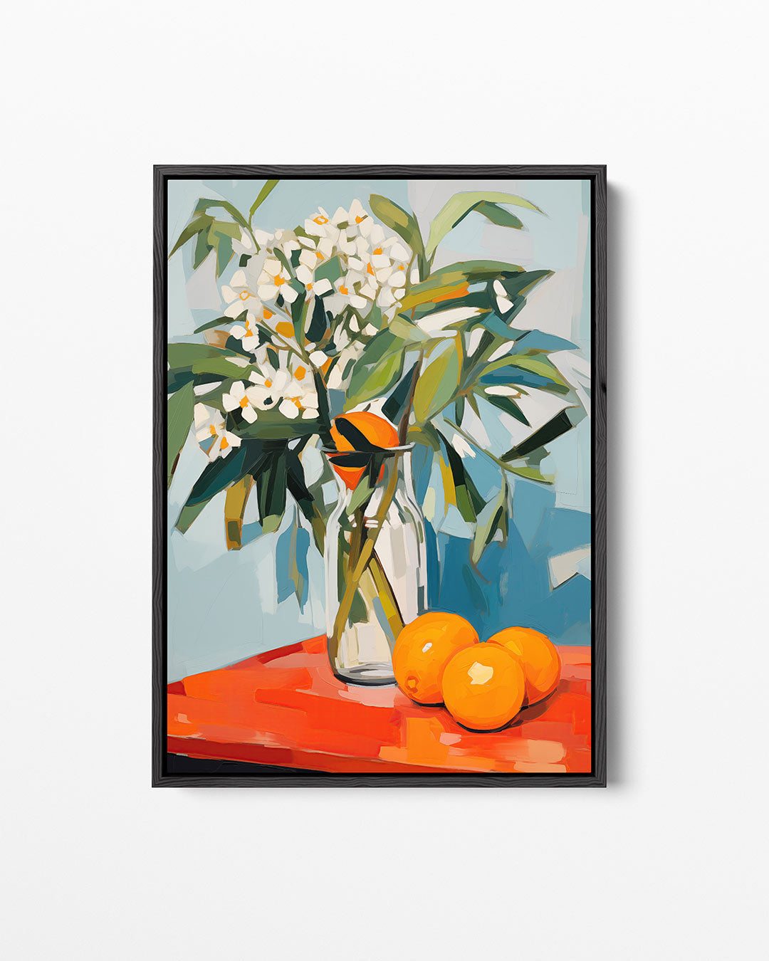 Bloemen en citrus Kunstwerk