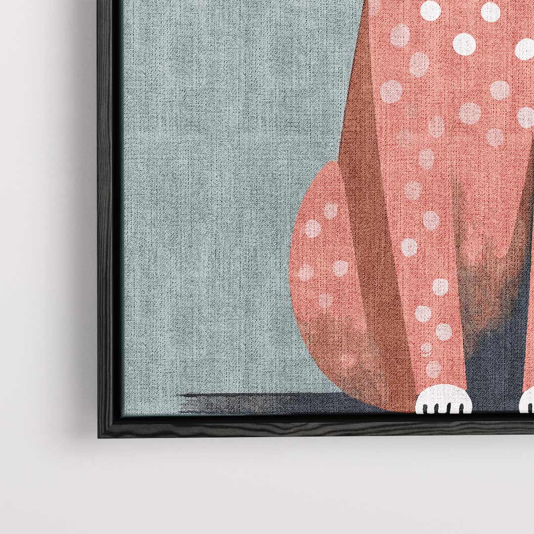 Vrolijke Gestipte Kat Kunstwerk-canvas-dibond-plexiglas-wanddecoratie-WallArtistic