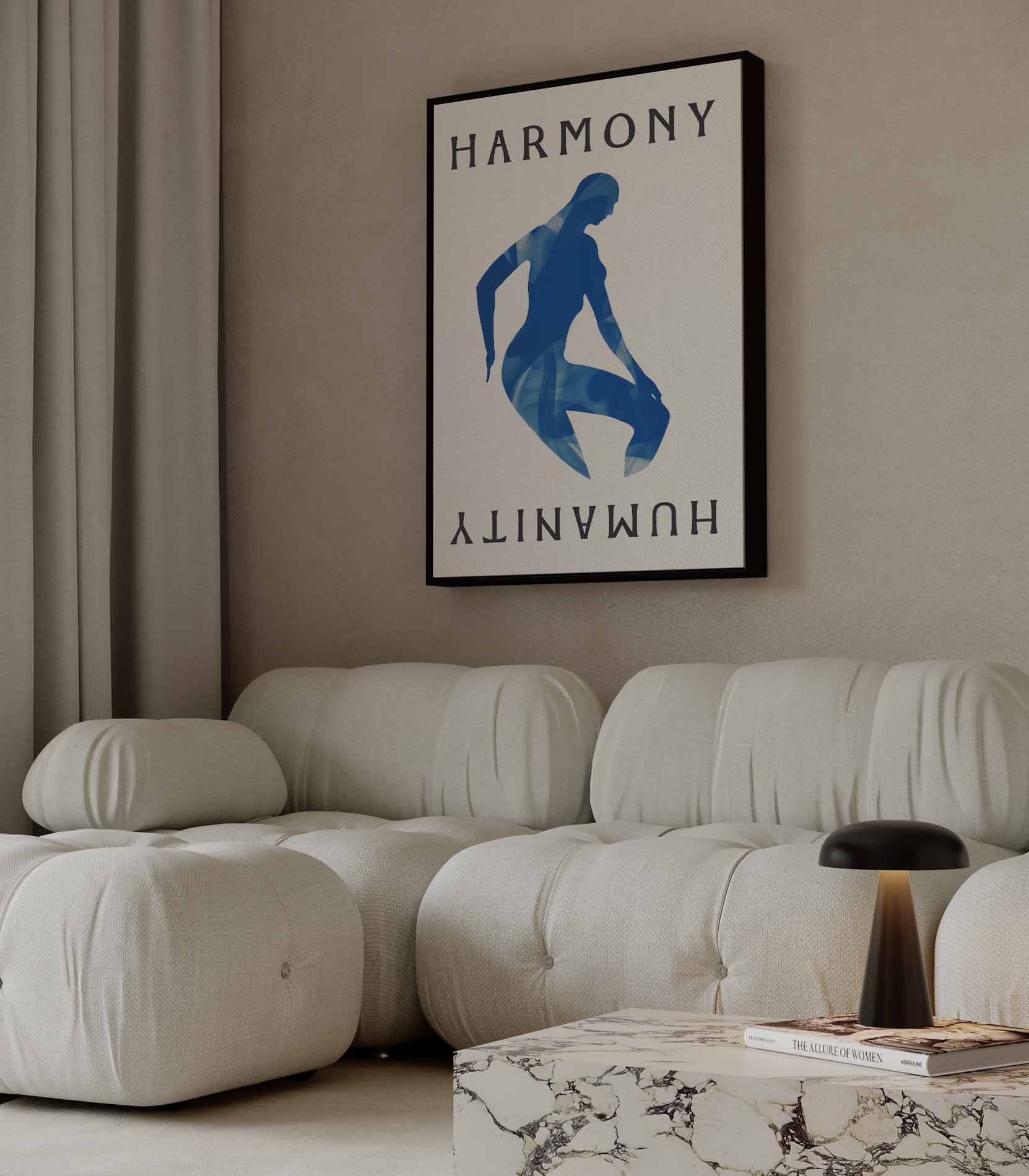 Harmonie in Menselijkheid Kunstwerk-canvas-dibond-plexiglas-wanddecoratie-WallArtistic