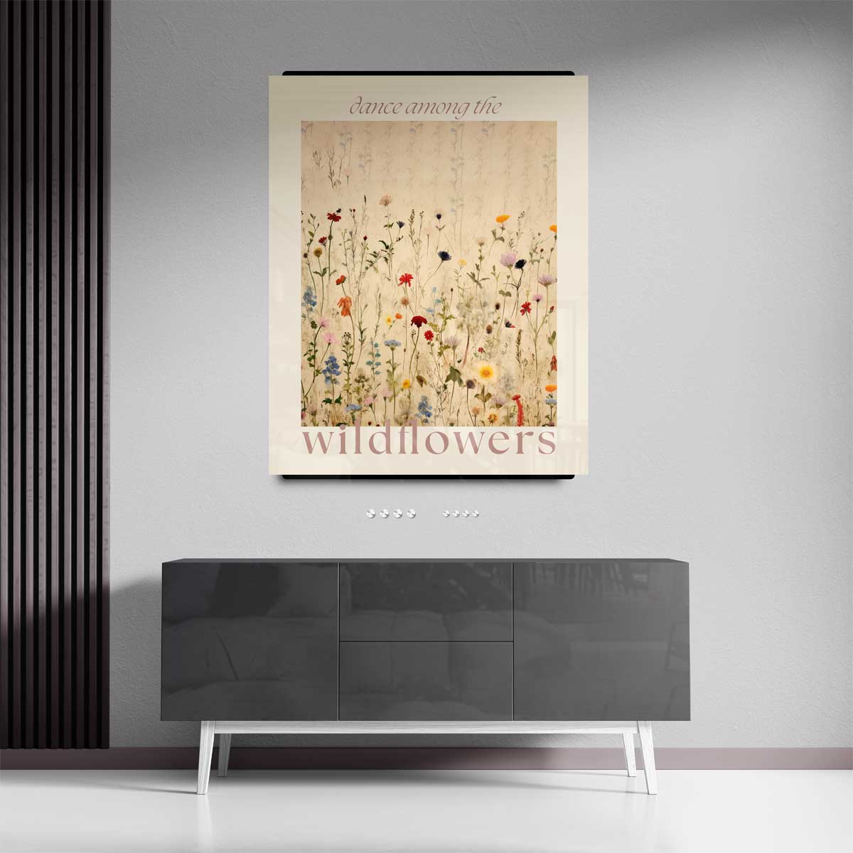 Dans tussen de Wilde Bloemen Kunstwerk-canvas-dibond-plexiglas-wanddecoratie-WallArtistic