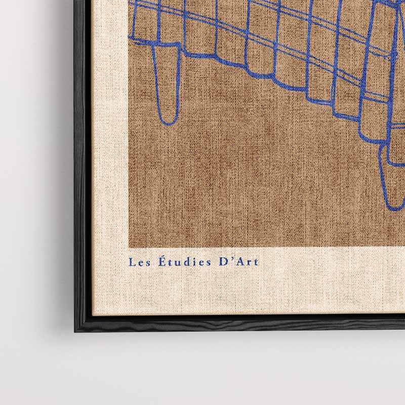 Lijnen en Koffie Kunstwerk-canvas-dibond-plexiglas-wanddecoratie-WallArtistic