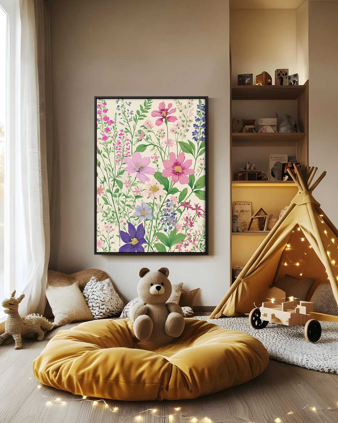Veldbloemen in Volle Bloei Kunstwerk-canvas-dibond-plexiglas-wanddecoratie-WallArtistic