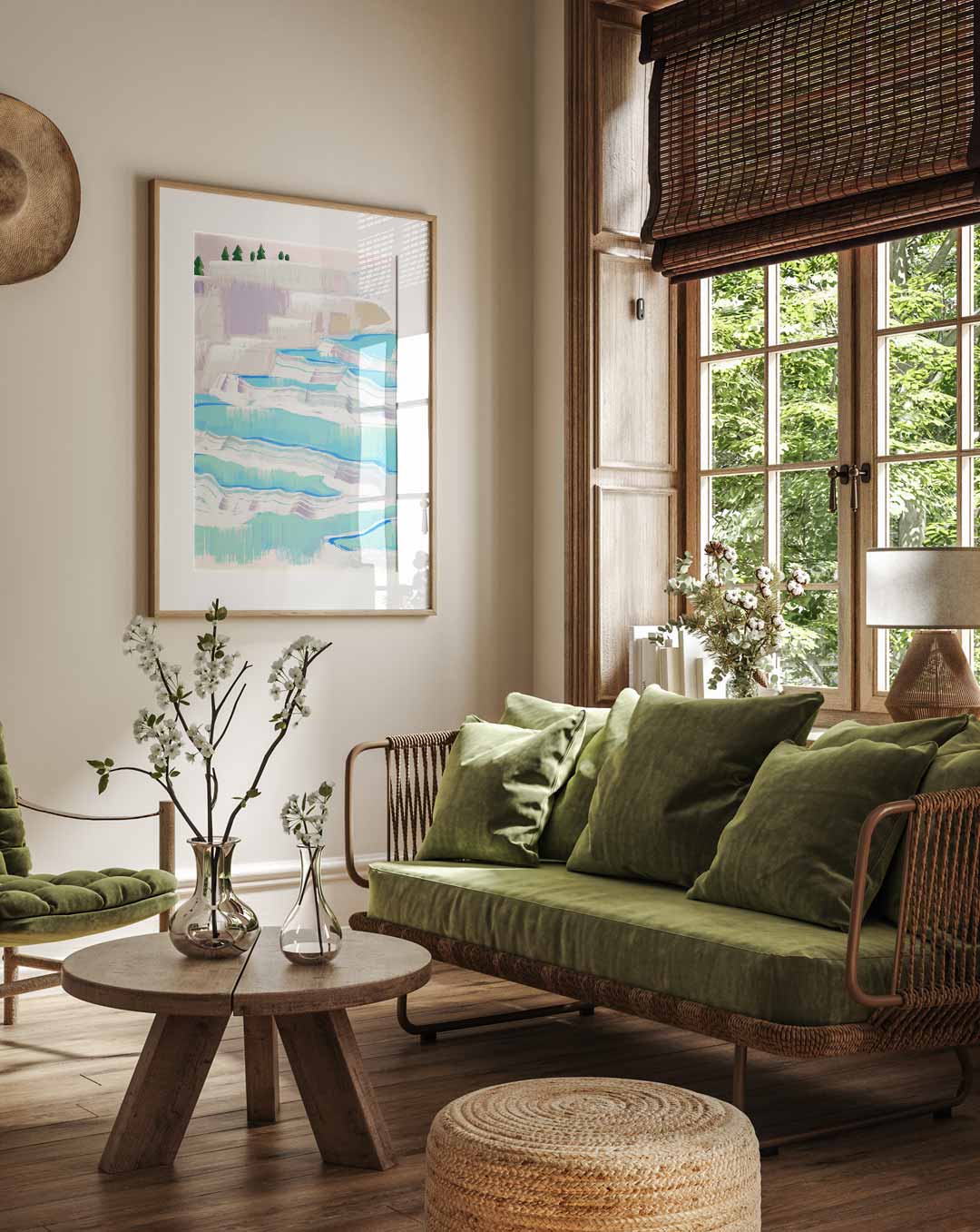 Rustgevende Landschap Poster-WallArtistic