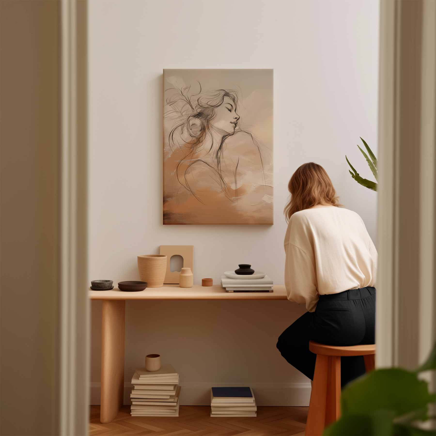 Dromerige Sereniteit Kunstwerk-canvas-dibond-plexiglas-wanddecoratie-WallArtistic