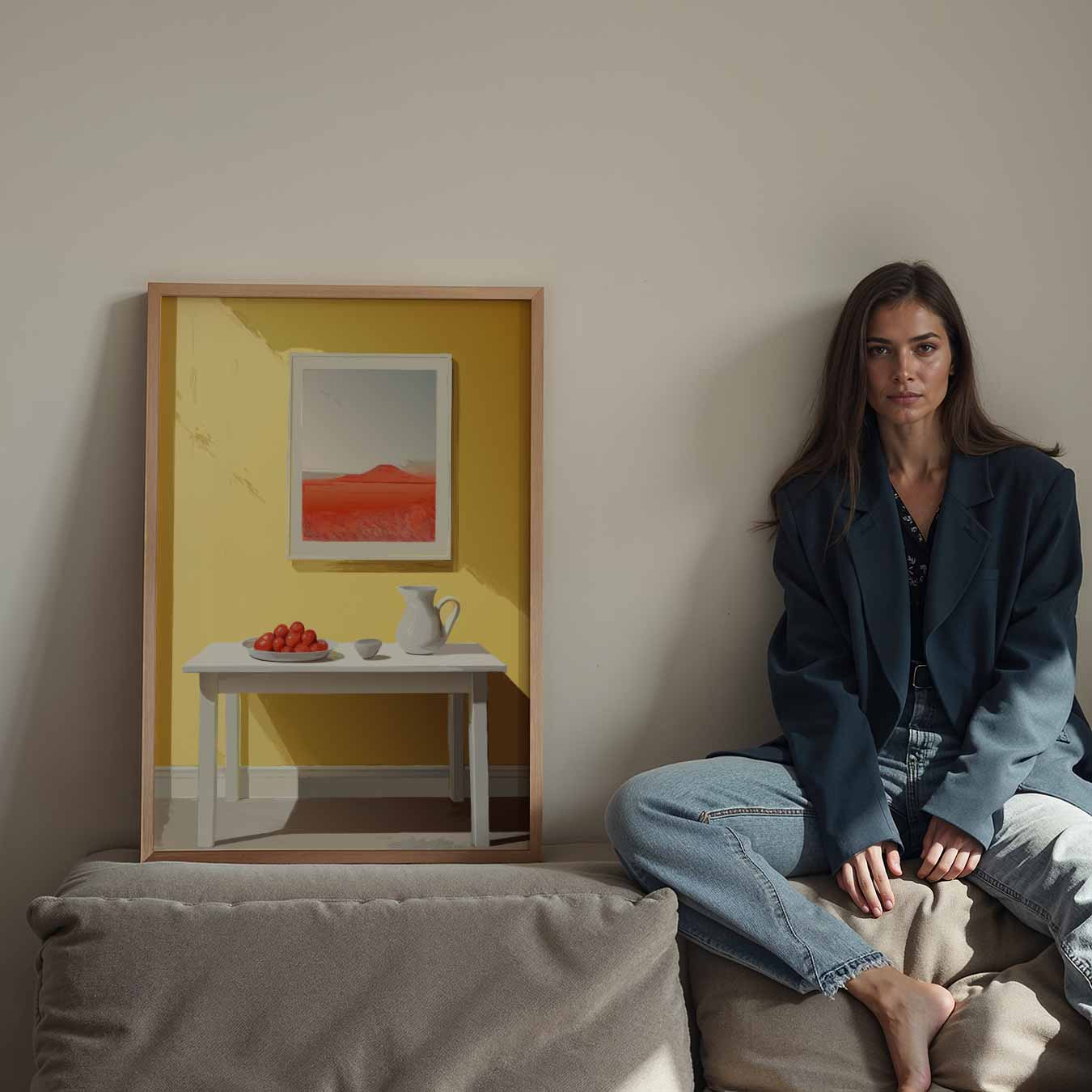 Zonnige Veldlandschap Poster-WallArtistic